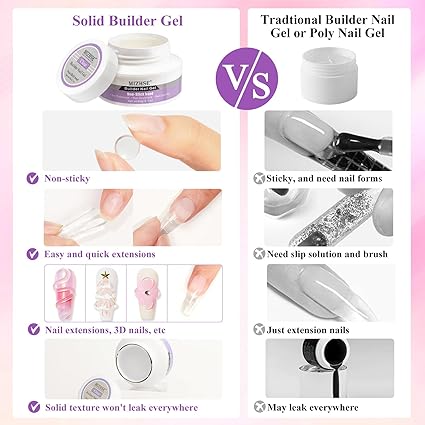 MIZHSE Solid Builder Gel for Nails